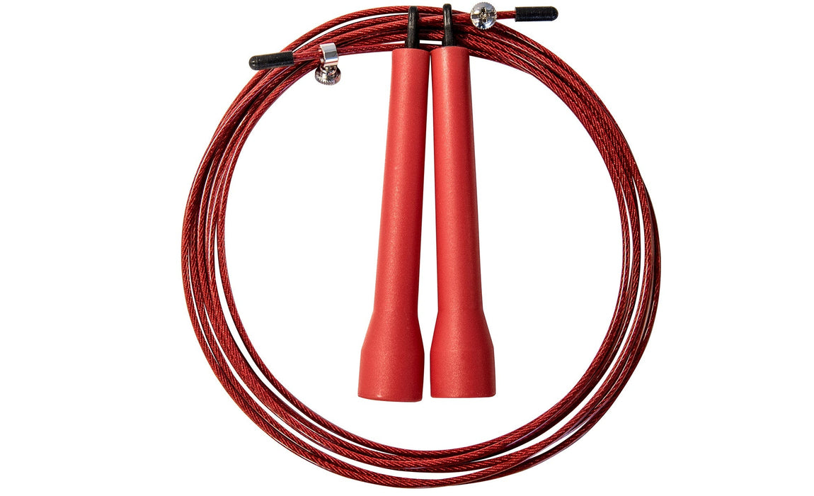 Northern Lights Adjustable Wire Speed Jump Rope - 5.4" Red Handle