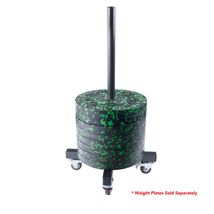Northern Lights Olympic Bumper Plate Trolley, post/wheels