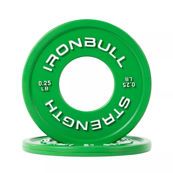 IRON BULL FRACTION WEIGHT PLATE .25LBS PAIR (GREEN)