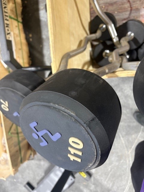 USED FIXED EZ CURL BARBELLS