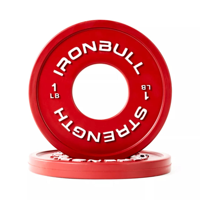 IRON BULL FRACTIONAL WEIGHT PLATE 1.0LBS PAIR ( RED)