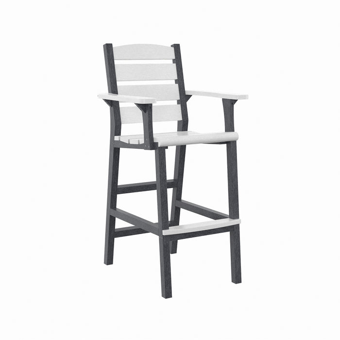 TWO TONE WHITE/ GREY NAPA PUB CHAIRS WITH ARMS C313