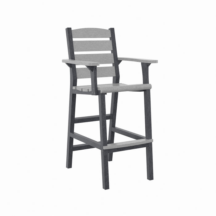 TWO TONE LIGHT GREY/ DARK GREY NAPA PUB CHAIR WITH ARMS C313