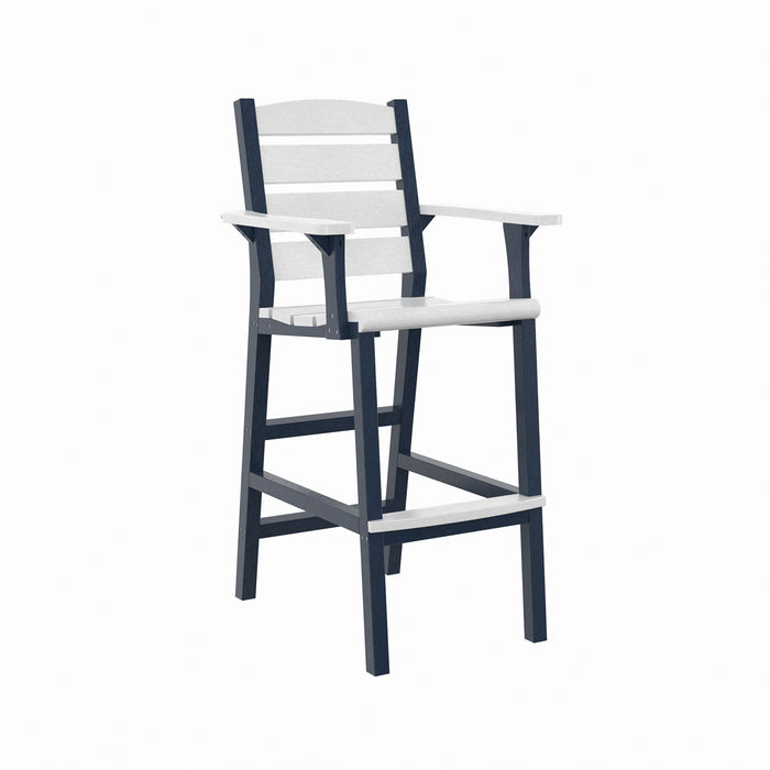 TWO TONE WHITE/ NAVY NAPA PUB CHAIR WITH ARMS C313