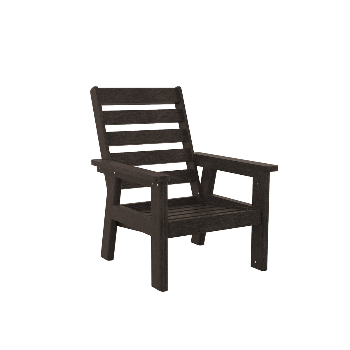 CHOCOLATE CHARLESTON HIGH BACK ARM CHAIR FRAME ONLY, CUSHIONS SOLD SEP ...