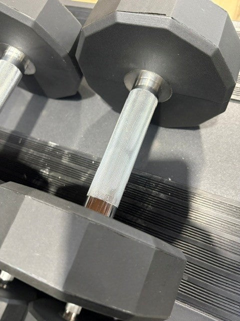 COMMERCIAL 3 TIER DUMBBELL RACK SET 12 SIDED URETHANE DUMBBELLS 5-100LBS PAIRS