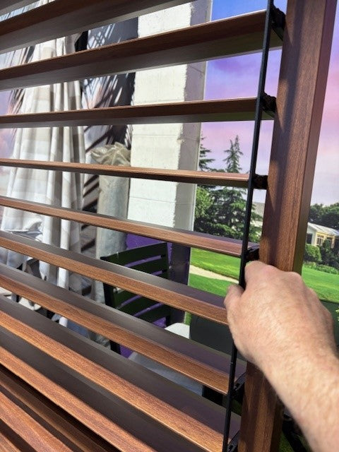 SUNVILLA LOUVERED BBQ 6X8.5' GAZEBO WITH PRIVACY SLIDING DOOR SIDE ON BACK SIDE