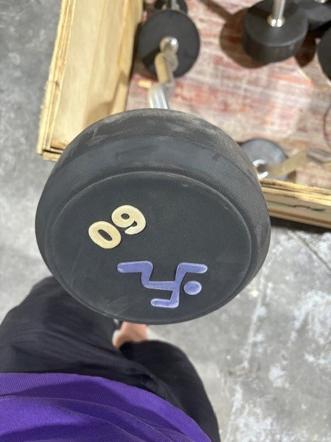 USED FIXED EZ CURL BARBELLS