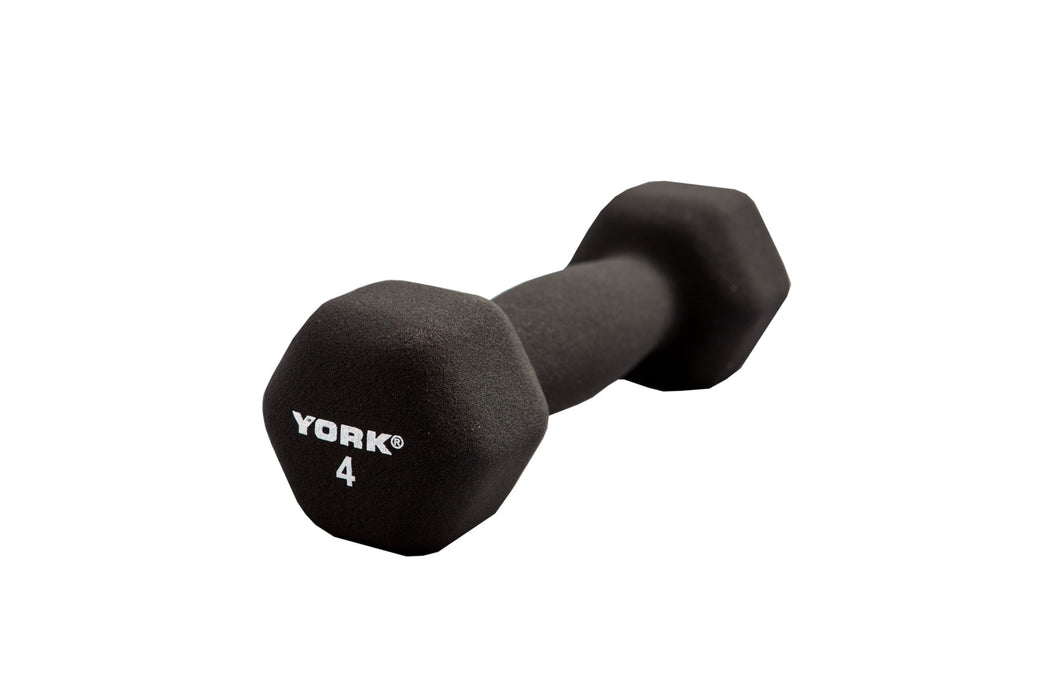 YORK 4 LB BLACK NEOPRENE DUMBBELL