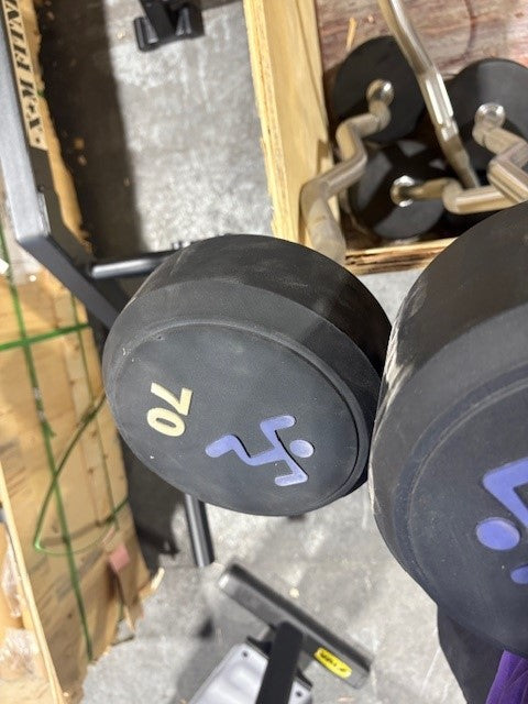 USED FIXED EZ CURL BARBELLS