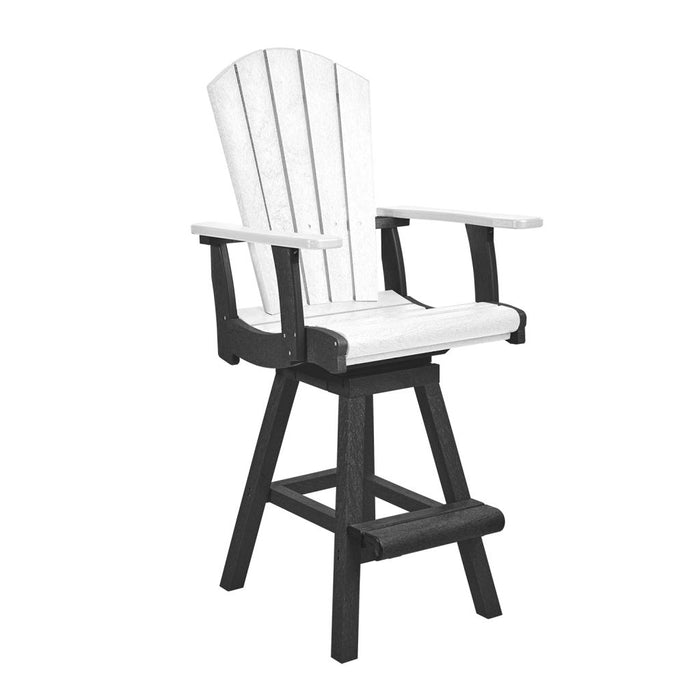 TWO TONE WHITE/ GREY PUB SWIVEL CHAIR C25