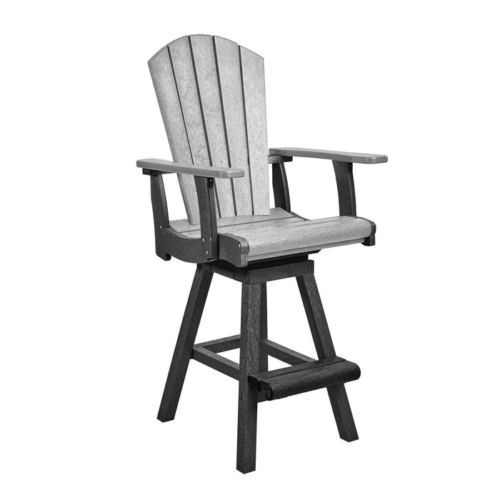 TWO TONE LIGHT GREY/ DARK GREY PUB SWIVEL CHAIR C25