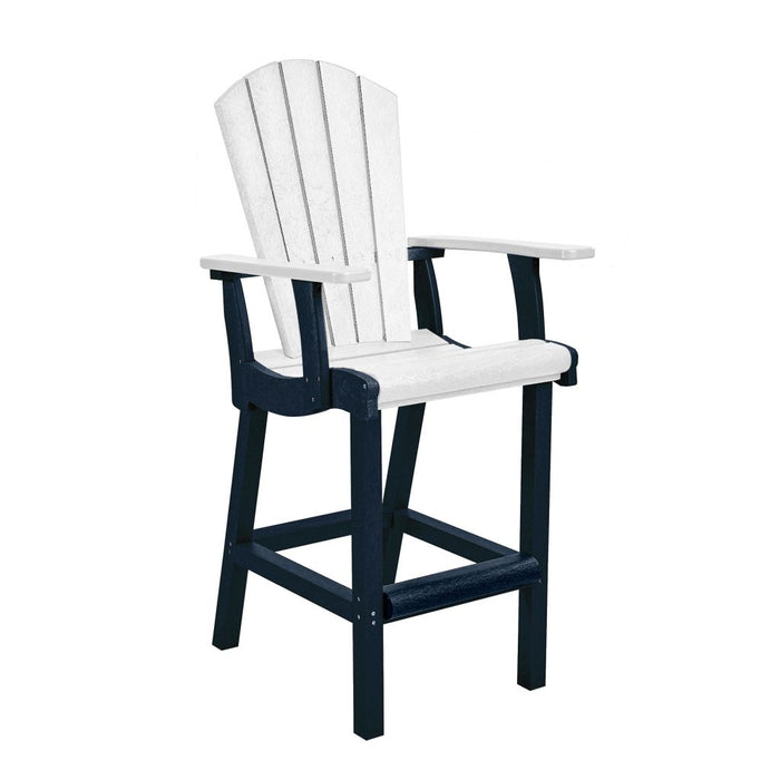TWO TONE WHITE/ NAVY PUB CHAIR C28