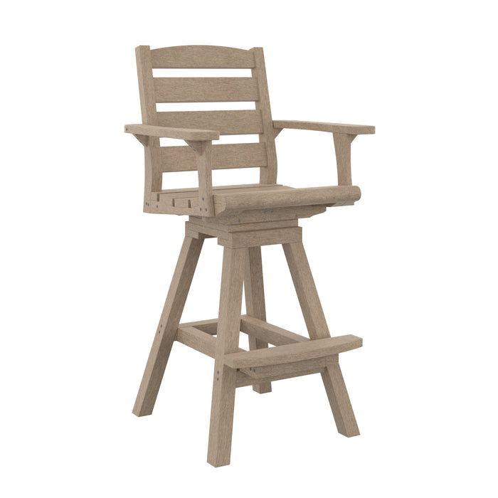 BEIGE NAPA SWIVEL PUB ARM CHAIR C312
