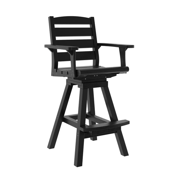 BLACK NAPA SWIVEL PUB ARM CHAIR C312