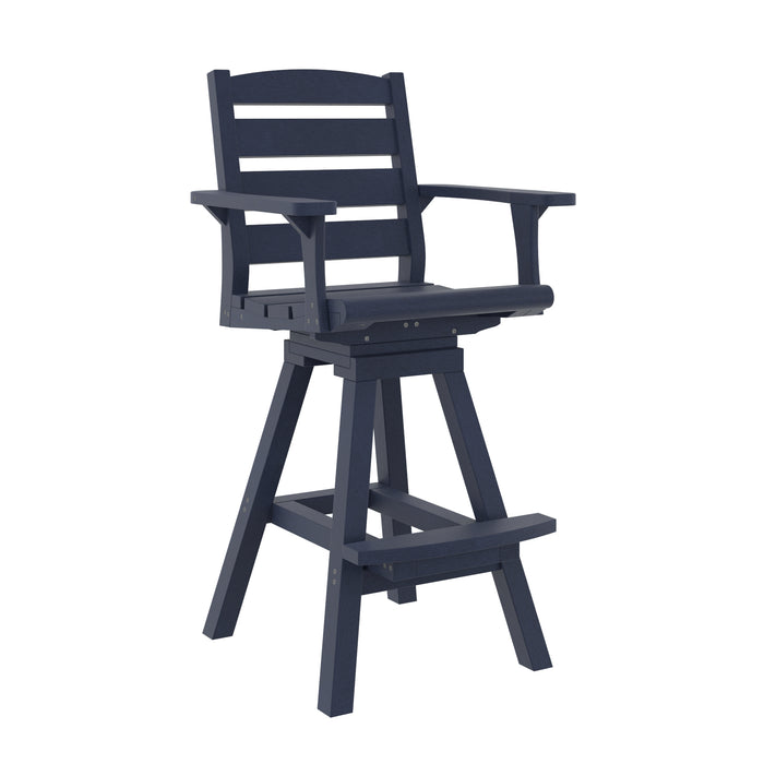 NAVY NAPA SWIVEL PUB ARM CHAIR C312