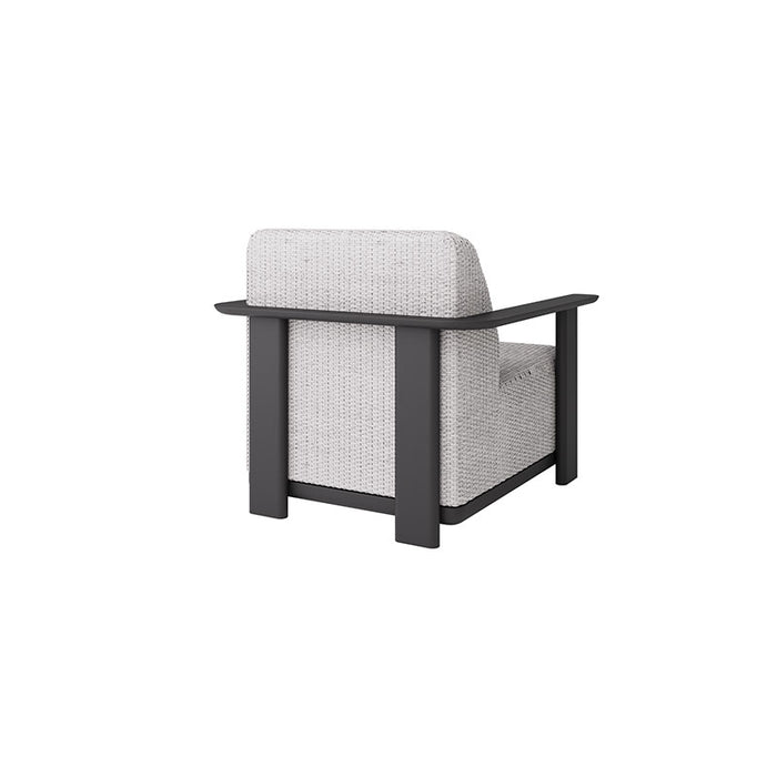 **NEW** EBEL- CORTE CHAT CHAIR WOVEN WICKER PEARL WICKER, ONYX FRAME