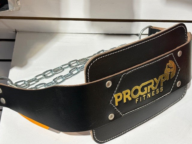 PRO 19 LEATHER DIP BELT W/ CHAIN