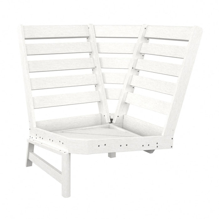 WHITE CHARLESTON CORNER SECTIONAL SEAT DSF 296, HIGH BACK CUSHIONS SOLD SEPARATELY