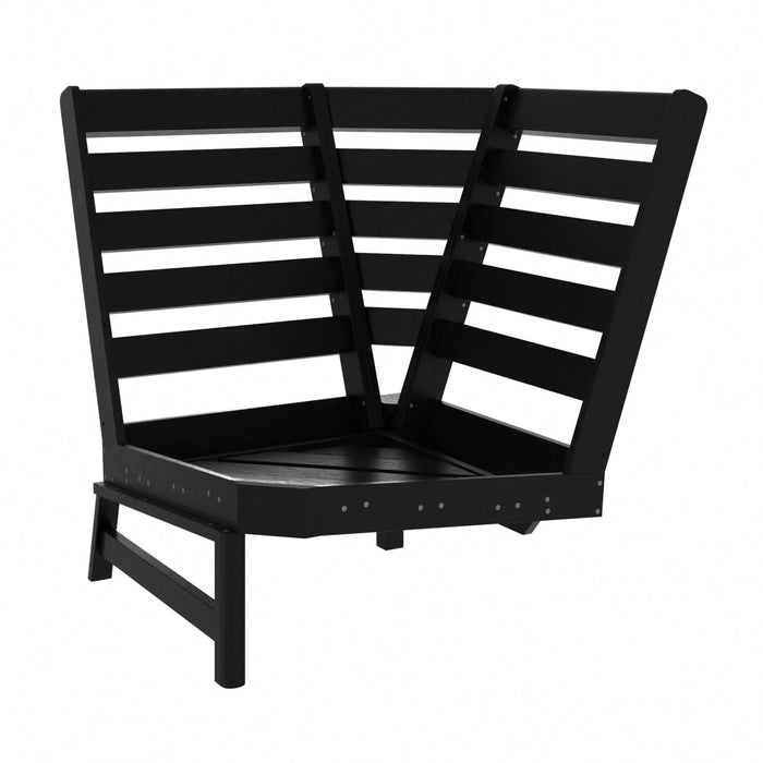 BLACK CHARLESTON CORNER SECTIONAL SEAT DSF 296, HIGH BACK CUSHIONS SOLD SEPARATELY