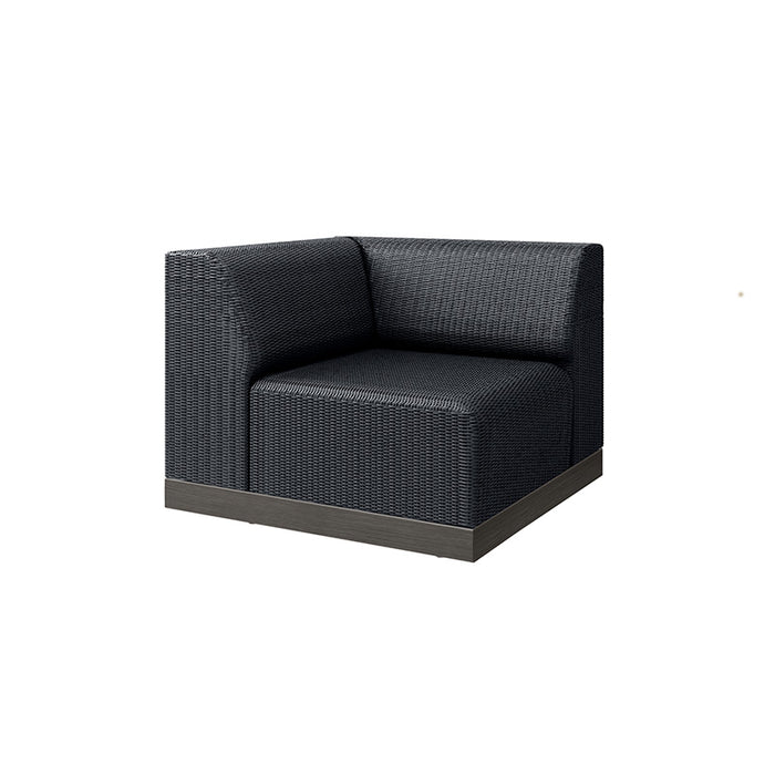 **NEW** EBEL GRANDE 114" SQUARE SECTIONAL WITH ARMS COAL WEAVE/ SMOKE FRAME
