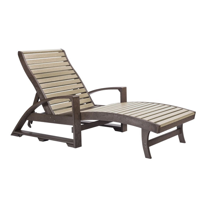 Two Tone Chocolate/ Beige St. Tropez Chaise Lounge