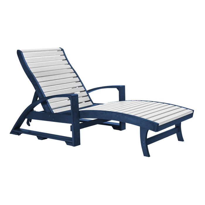 Two Tone Navy/ White St. Tropez Chaise Lounge