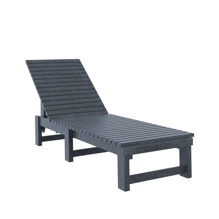 ARMLESS CHAISE LOUNGE SLATE GREY