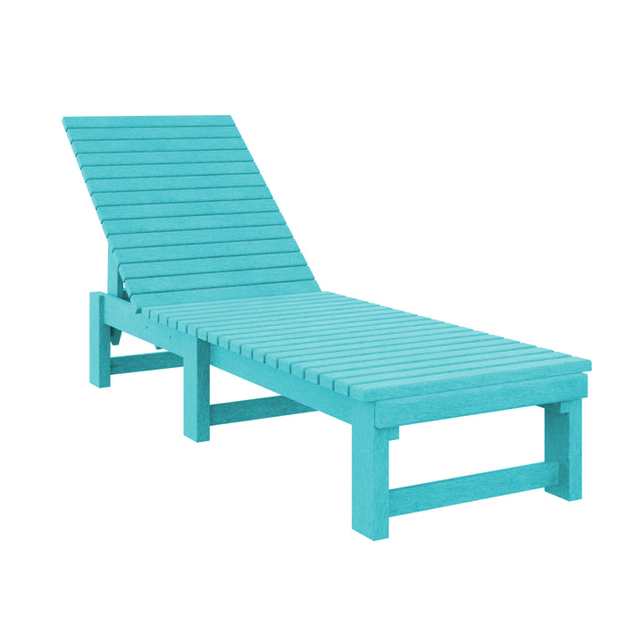 ARMLESS CHAISE LOUNGE TURQUOISE