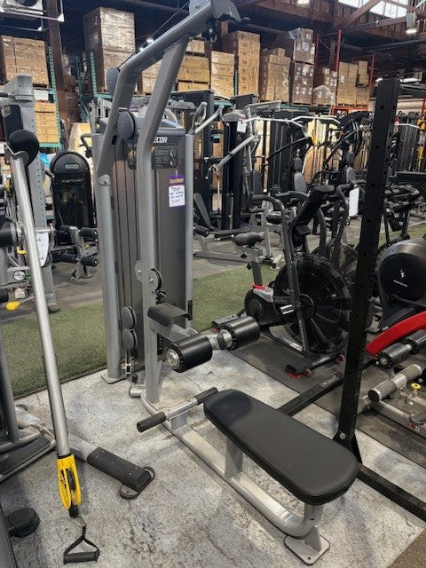 USED PRECOR COMMERCIAL GYM S SERIES LAT PULL DOWN/ LOW ROW MACHINE