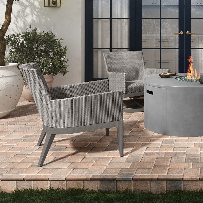 **NEW EBEL SIENNA CHAT CHAIR FOG WEAVE/ SMOKE FRAME**