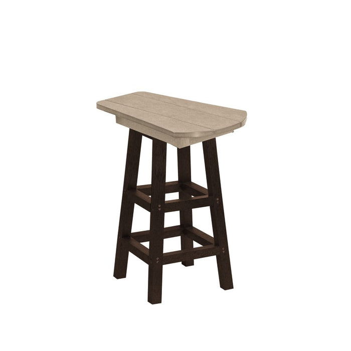 Pub Height Small Table - 37"H sku: T07 TWO TONE CHOCOLATE/ BEIGE
