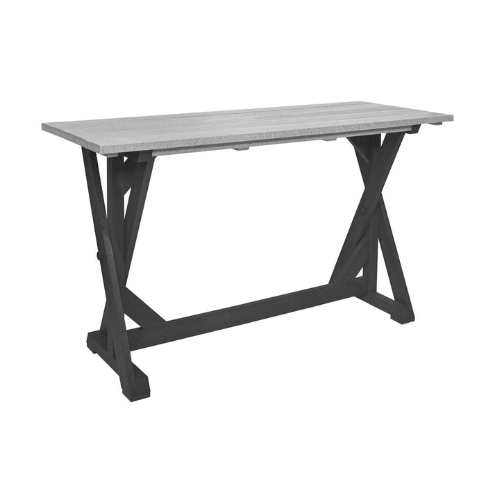 TWO TONE LIGHT GREY/ DARK GREY PUB HARVEST TABLE T202