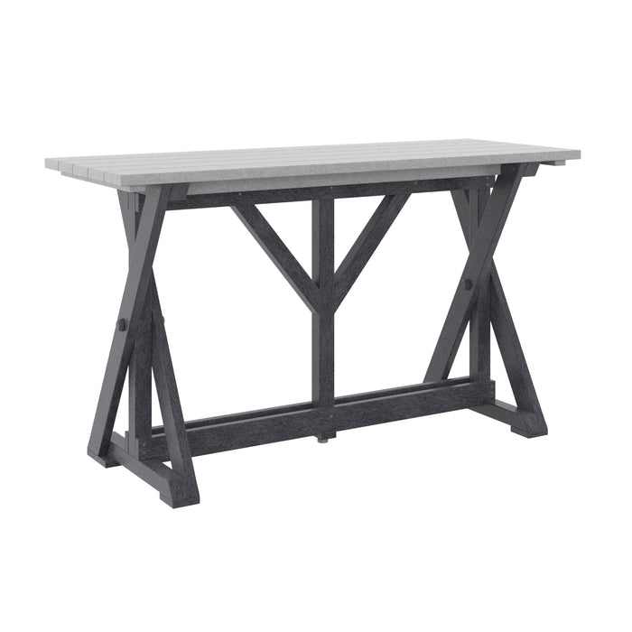 TWO-TONE LIGHT GREY/ DARK GREY HARVEST 72" BAR TABLE T204