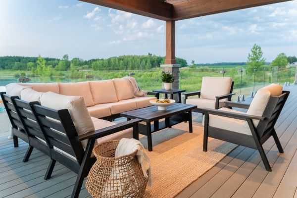 A TOFINO SOFA SET FRAMES ONLY, CUSHIONS SOLD SEPARATELY