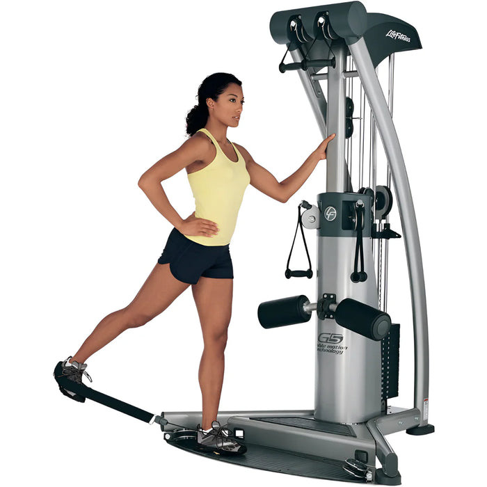 USED COMMERCIAL LIFE FITNESS G5 FUNCTIONAL TRAINER INCLUDING BENCH