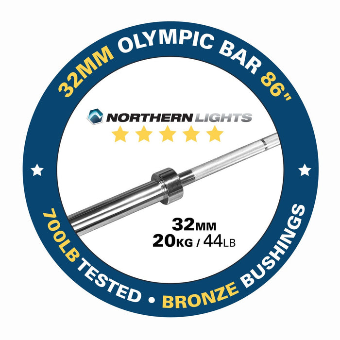 Olympic Bar - 86", 32mm, 44LB - 700LB Rating