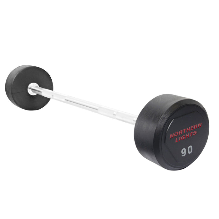 NL Logo Urethane Fixed Barbell, 90 lb