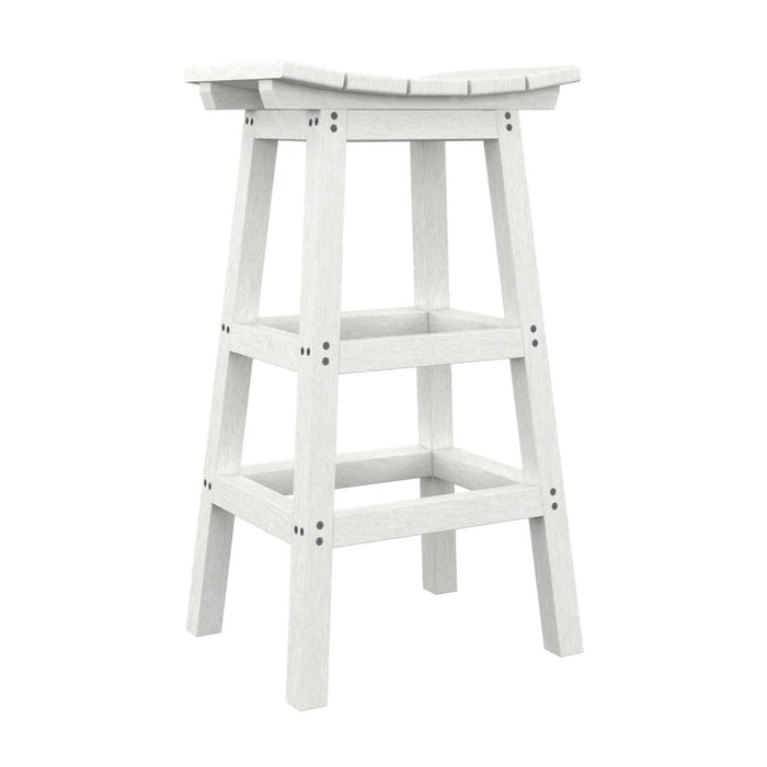 SADDLE BARSTOOL C27 WHITE FRAME
