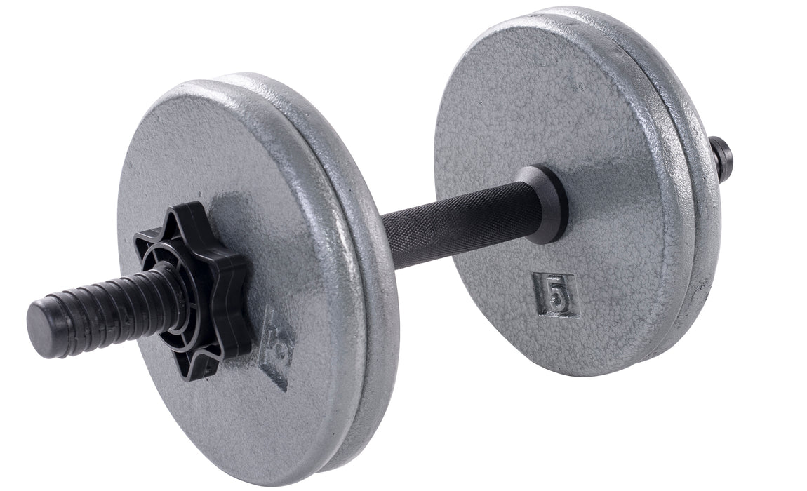 Regular 14" Threaded Plastic Dumbbell w/Collars