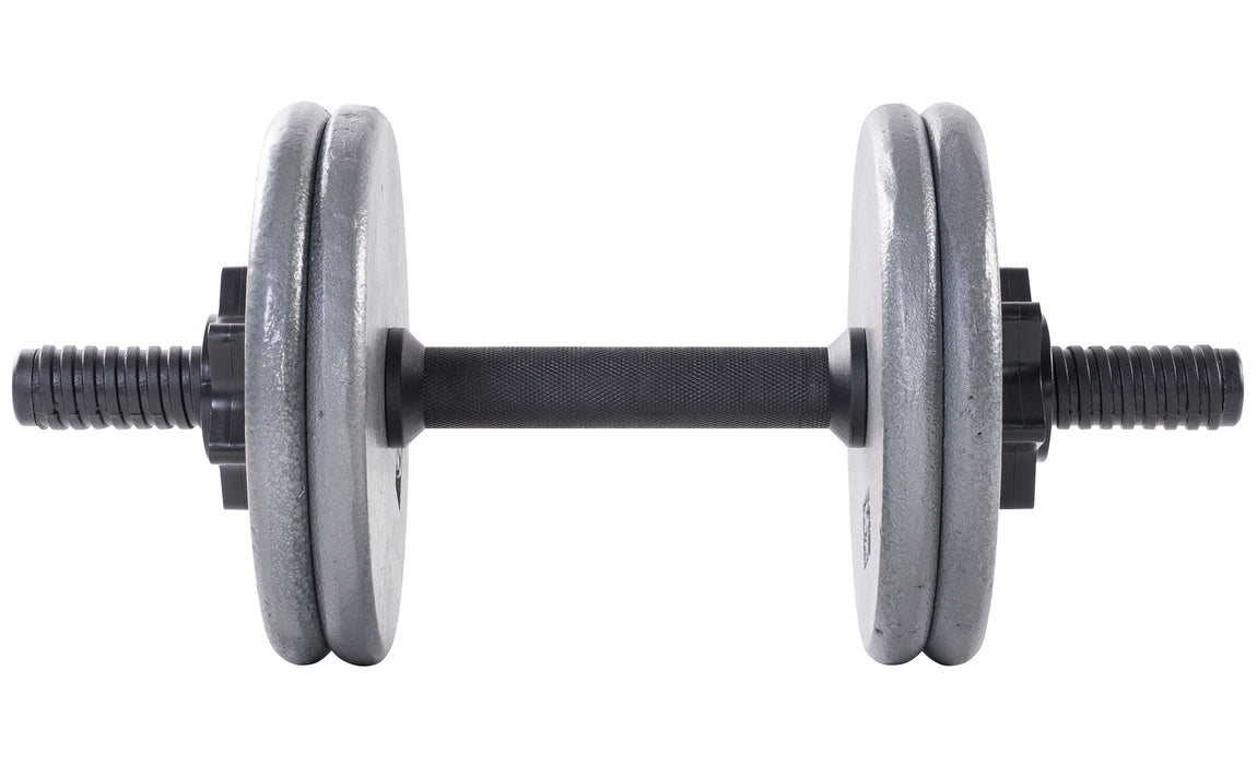 Regular 14" Threaded Plastic Dumbbell w/Collars