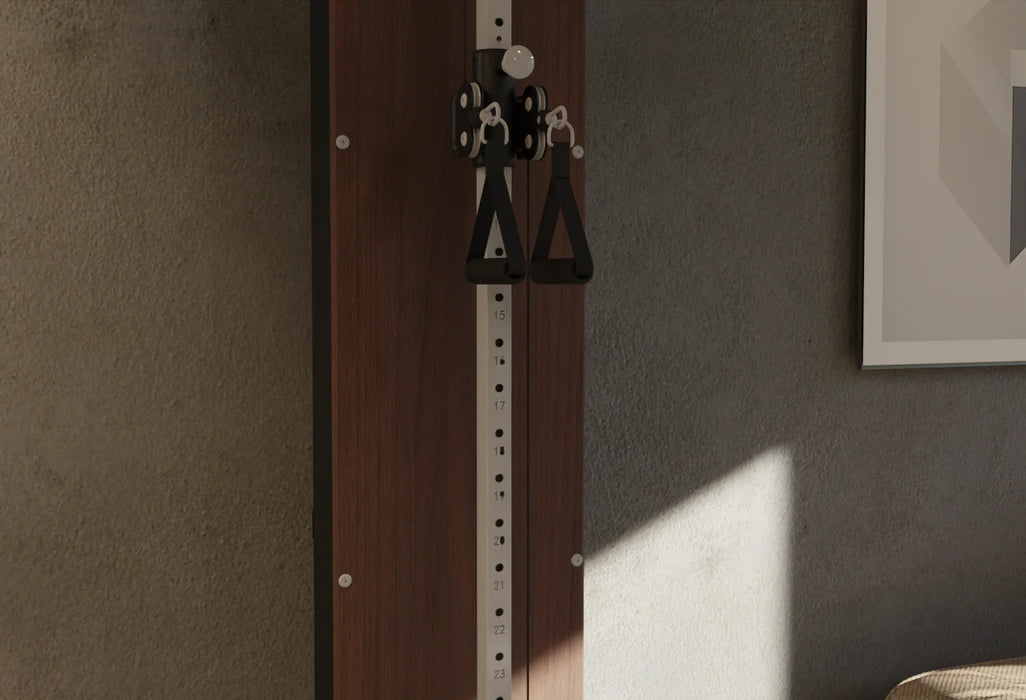 FLOW 5 WALNUT FREE STANDING FUNCTIONAL TRAINER/ WALL MOUNT