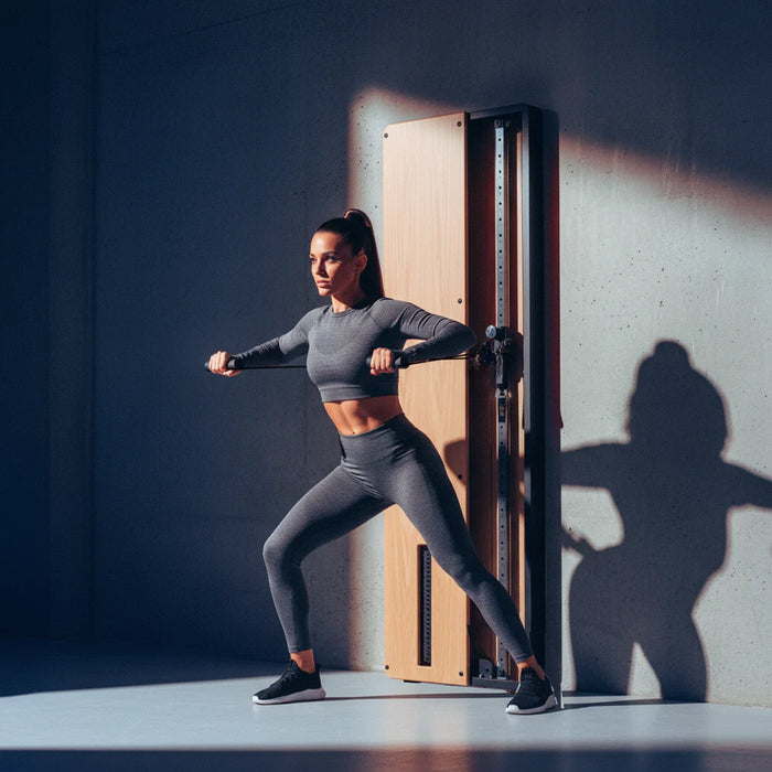 Flow 7 Light Oak - Wall Mounted Functional Trainer SKU: 8490