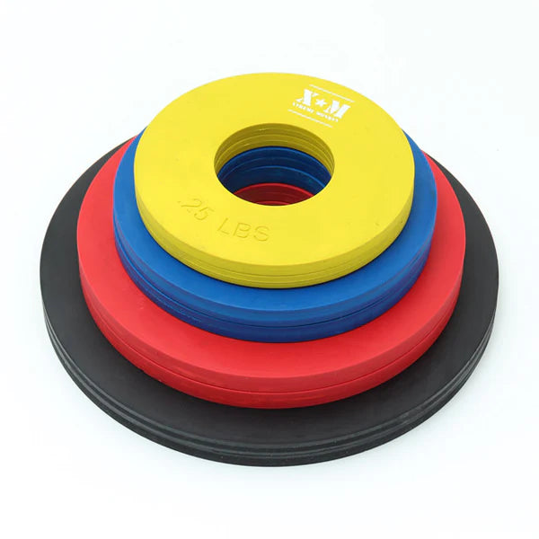 XM Competition Rubber Fractional Weight Plates -.25, .5, .75, & 1 Lb Pairs - 5 Lb Set SKU: 5160
