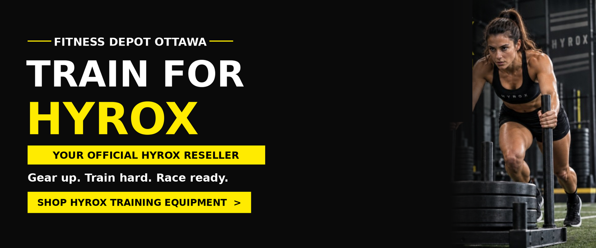 Train for HYROX - Fitness Depot Ottawa slideshow banner