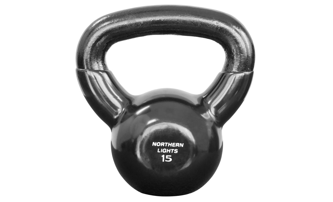 Round Vinyl Coated Kettlebell, 15lbs