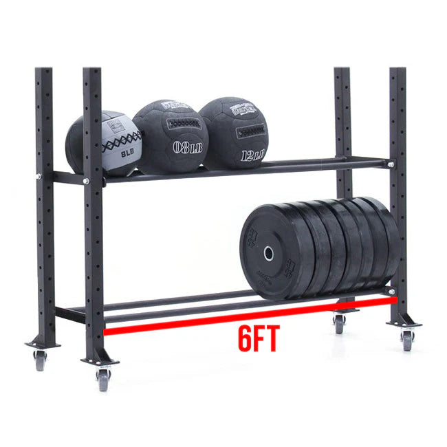 XM Fitness 2 Tier Ball/Plate Storage Rack - 6ft SKU: KIT1054