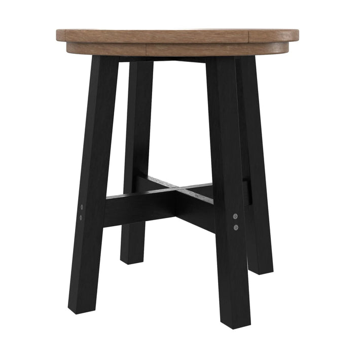ROUND SIDE TABLE T02 TWO TONE DUNE/BLACK  FRAME
