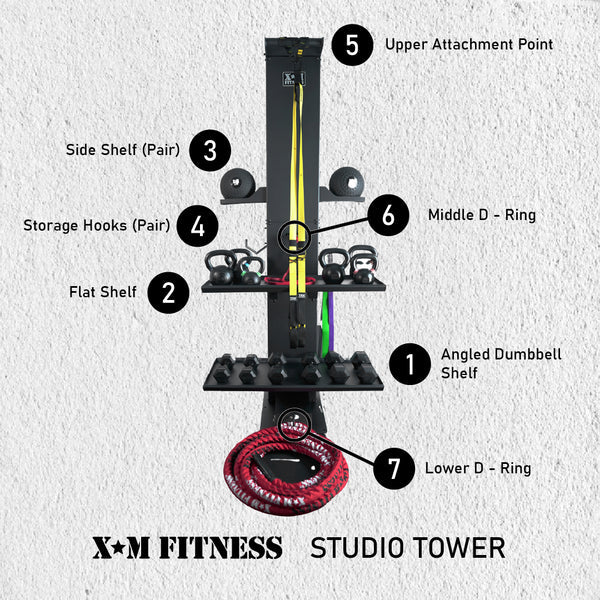 XM Fitness - Studio Tower Storage Rack SKU: 8350