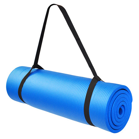 Yoga Pilates NBR Mat, 173 x 61 x 1.0cm - Blue